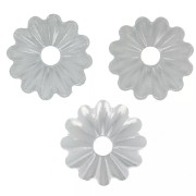 Coppette Striate 6 mm - Argento x20