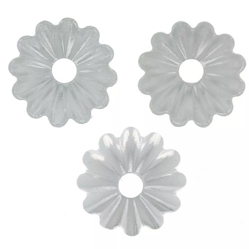 Coppette Striate 6 mm - Argento x20