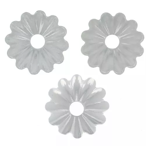 Coppette Striate 6 mm - Argento x20