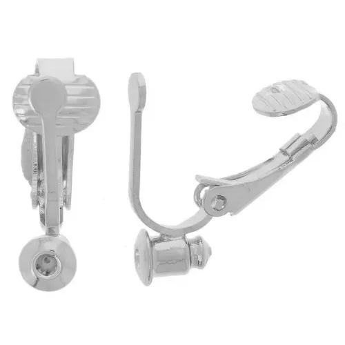 Convertitore da orecchini perno a clip 19x5 mm - Argento x2