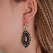 Convertitore da orecchini perno a clip 19x5 mm - Argento x2