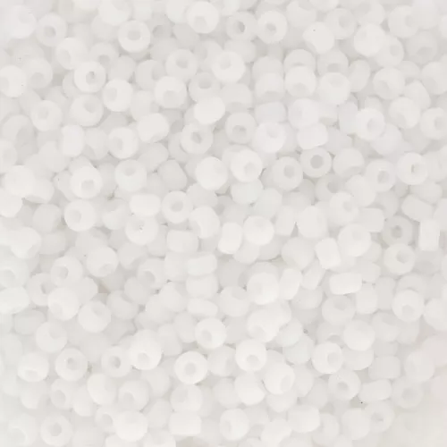 Rocaille Miyuki 11/0 402FR - White AB Mat x8g