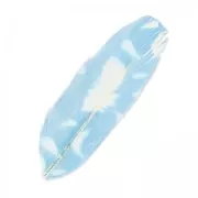 Piume stampate Piume 11 cm Blu/Bianco x5