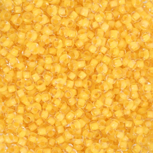 Perla Preciosa 11/0 da 2 mm - Crystal Yellow Lined x 20 g