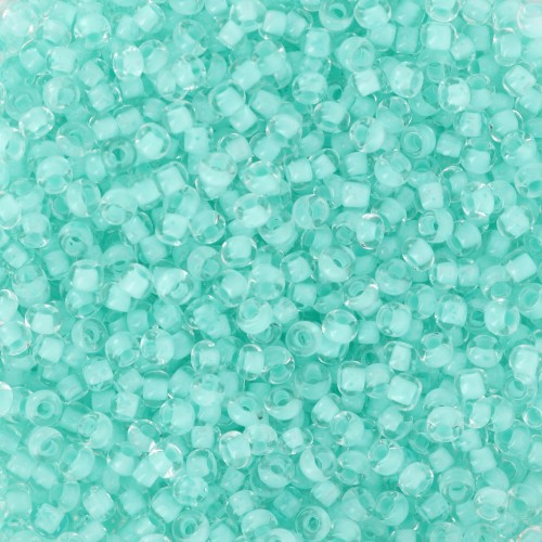 Perla Preciosa 11/0 da 2 mm - Crystal Green Lined x 20 g
