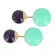 Perle semi-forate grande foro 14 mm Crema x1