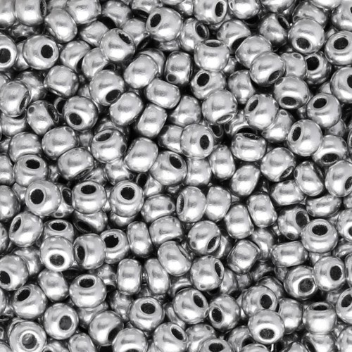Perla Preciosa 8/0 - 3 mm - Grigio argentato satinato x 20 g