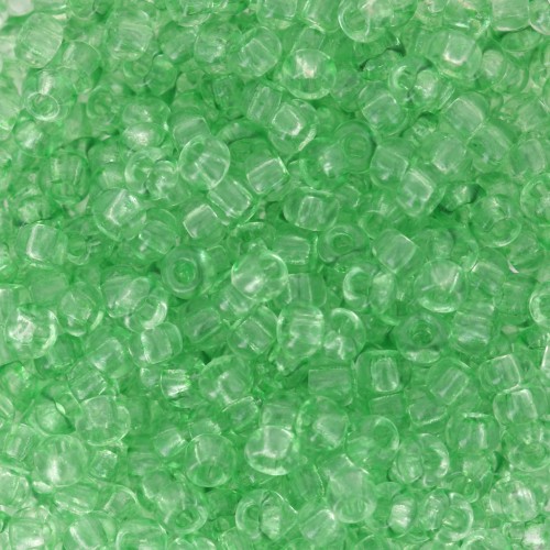 Perla Preciosa 8/0 - 3 mm - Solgel - Verde chiaro 2, cristallo tinto x 20 g