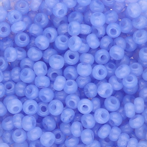 Perla Preciosa 8/0 3 mm - Solgel - Blu 2, tinto in alabastro x 20 g