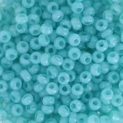 Perla Preciosa 8/0 - 3 mm - Solgel - Blu-verde 2, tinte in alabastro x 20 g