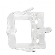 Castone PureCrystal 4447 quadrato mm. 12 argento x1|raw }}