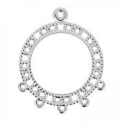 Separatori orecchini 5 anellini mm. 30 argentato x2