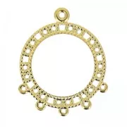 Separatori orecchini 5 anellini mm. 30 dorato x2