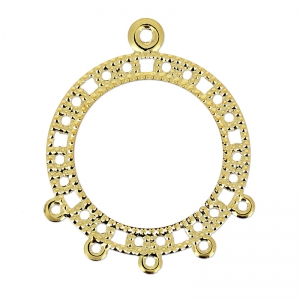 Separatori orecchini 5 anellini mm. 30 dorato x2