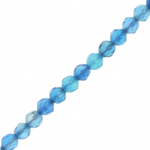 Perlina Assortimento di sfaccettate in agata 4mm Mix Blu x 35cm