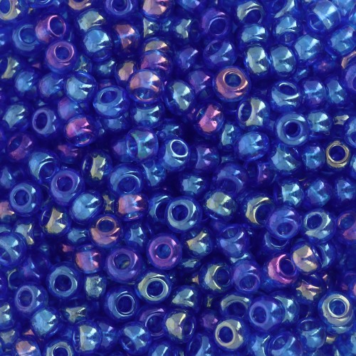Perle di semi Preciosa 8/0 - 3 mm - Acquamarina Scuro Arcobaleno x20g