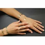 Anello in ottone con bordo incurvato 10 mm Dorato con oro finox1