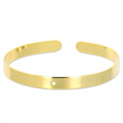 Base in ottone per bracciale un trou 6 mm Dorato con oro fino  x1