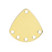 Separatori tringoli 6 fori 14 mm dorato con oro fino x4