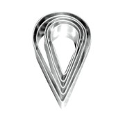 Set di mini stampini in metallo forma goccia x5|raw }}