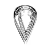 Set di mini stampini in metallo forma goccia x5