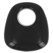 Pendente a trapezio in resina opaca 23x21 mm - Nero x1