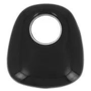 Pendenti - Abbellimenti - Pendentif trapèze en résine opaque 23x21 mm - Noir x1 Pendentif trapèze en résine opaque 23x21 mm - Noir x1