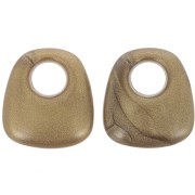 Pendente a trapezio in resina opaca 23x21 mm - Nero x1