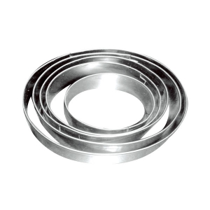 Set di stampini in metallo forma ovale x5