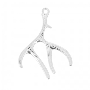 Pendente corna cervo 52 mm argentato x1