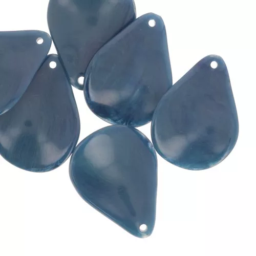 Zecchini in resina da 23 mm - Blu pavone x6
