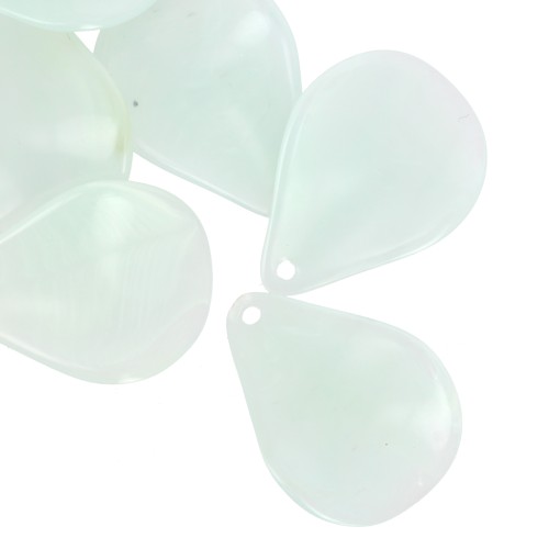 Zecchini di 23 mm in resina - Blu smerigliato marmorizzato x6