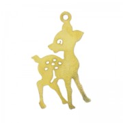Pendente leggero cerbiatto 28 mm dorato x1|raw }}