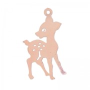 Pendente leggero cerbiatto 28 mm dorato rosa x1|raw }}