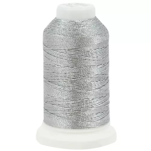 Filo di poliestere metallizzato Liz misura 10 - Argento n°341 x110m