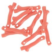 Pendenti corallo in resina 21x6 mm - Rosa corallo x8