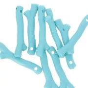 Pendenti corallo in resina 21x6 mm - Turchese x8