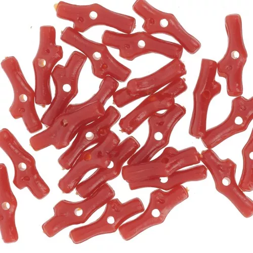 Perle di corallo in resina 12x5 mm - Terre de Sienne x10