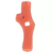 Perle in resina di corallo 12x5 mm - Rosso corallo x10