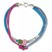 Corda intrecciata 10 mm Bianco/Rosso x2.80m