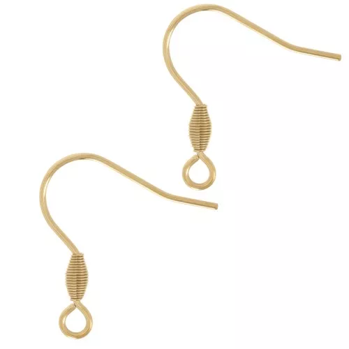 Ganci per orecchie da 21 mm con anello aperto - Acciaio inossidabile 304L Dorato x20