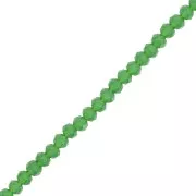 Perles rondelles facettées - rondes aplaties 3.5x3 mm - Opaque Green x32cm