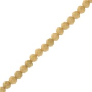 Perle sfaccettate rotonde - rotonde appiattite 4,5x4 mm - Verde oliva opaco x42cm