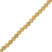 Perles rondelles facettées - rondes aplaties 4.5x4 mm - Opaque Vert olive x42cm