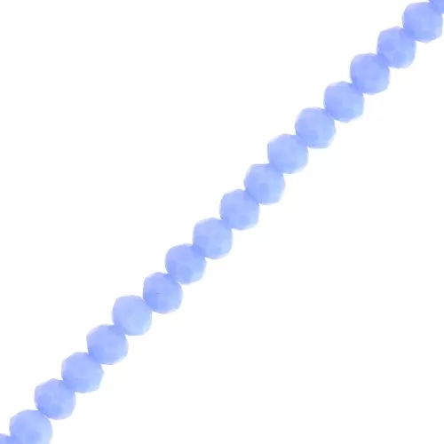 Perle sfaccettate rotonde - Rotonde appiattite 4,5x4 mm - Blu opaco x42cm