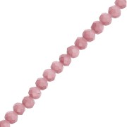 Perla a disco sfaccettata - rotonda appiattita 4,5x mm - Marrone chiaro opaco x 38 cm