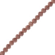 Perle sfaccettate rotonde - rotonde appiattite 4,5x4 mm - Marrone opaco x42cm