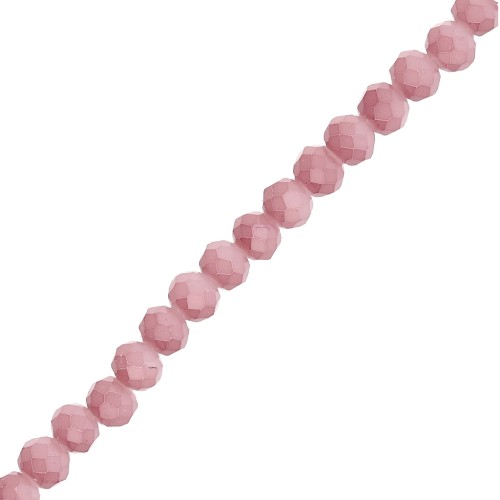 Perla a disco sfaccettata - rotonda appiattita 4,5x mm - Marrone chiaro opaco x 38 cm