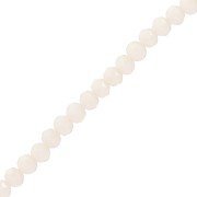 Perle sfaccettate rotonde - Rotonde appiattite 4x3,5 mm - Avorio opaco x41cm|raw }}