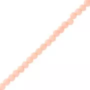 Perles rondelles facettées - rondes aplaties 3.5x3 mm - Opaque Nude x36cm